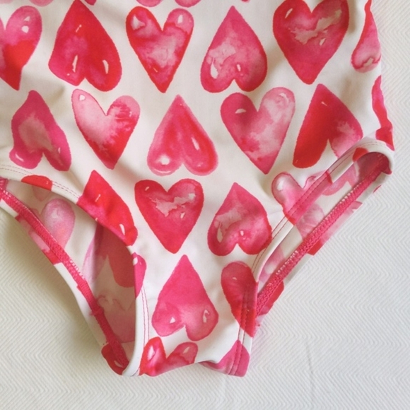 floatimini UV 50+ lined heart print one piece swimsuit 12 months baby girl - Picture 5 of 7